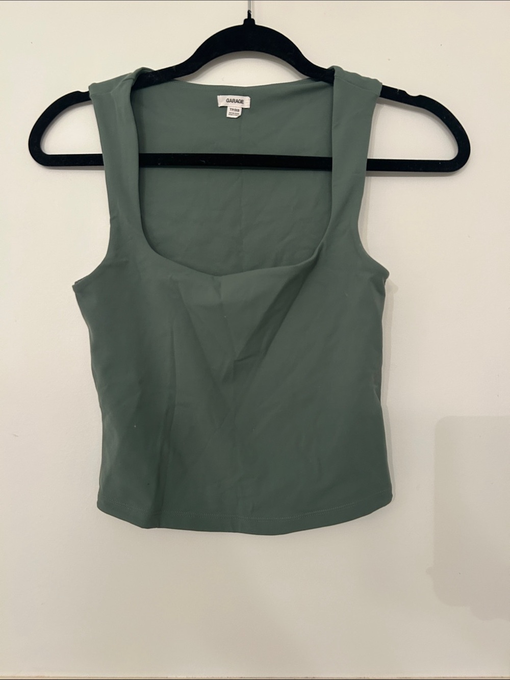 Garage Women's Sage Green Square Neck Tank